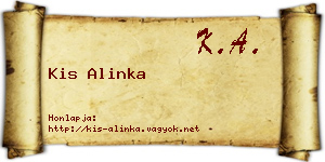 Kis Alinka névjegykártya